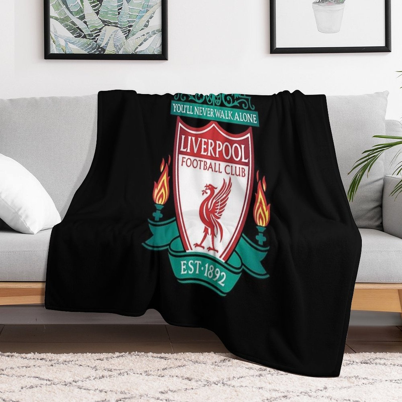Classic Liverpool Emblem Eco-conscious Throw Blanket