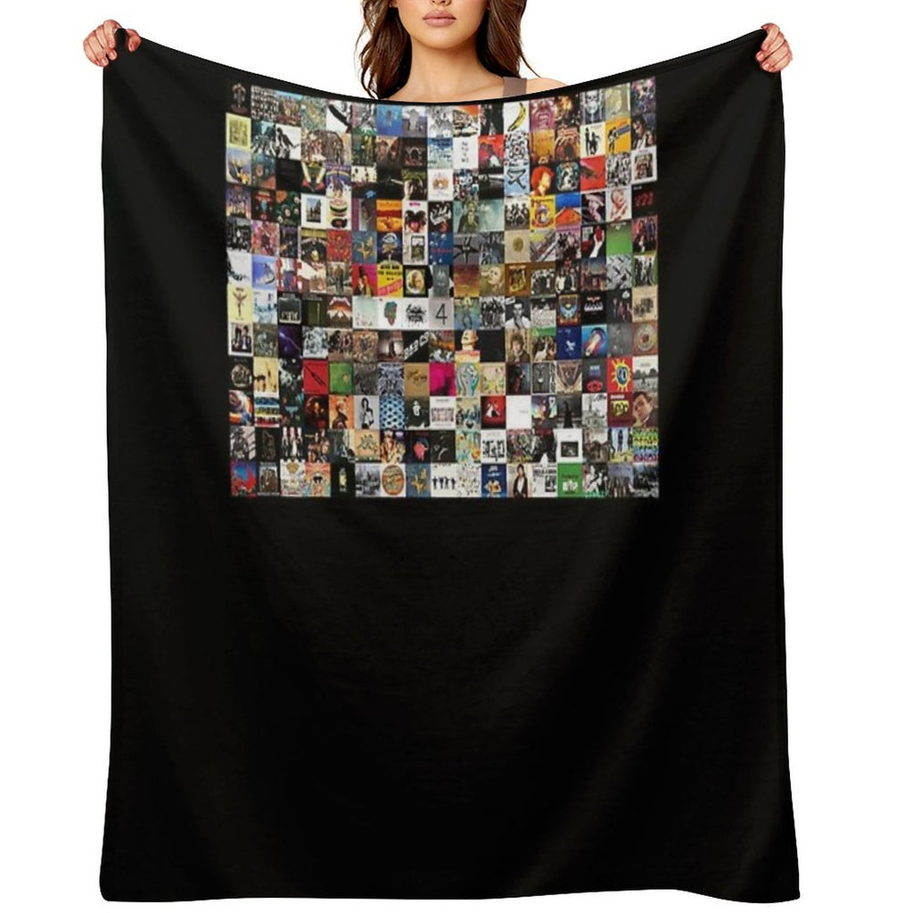 Greatest Rock Albums Of All Time Poster Lightweight Sweatshirt Eco-conscious Throw Blanket