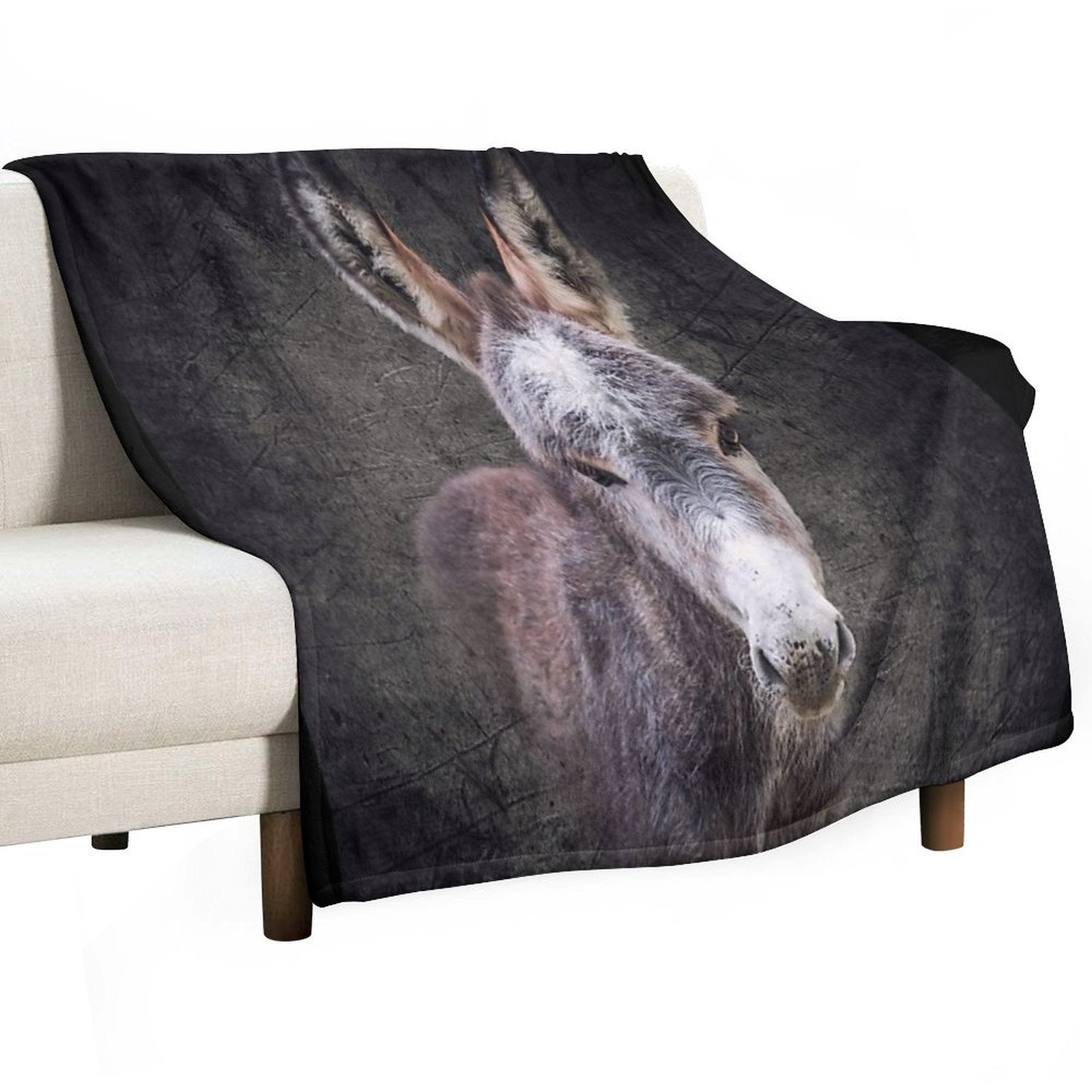 Donkey Foal Mattheo Plush Throw Blanket