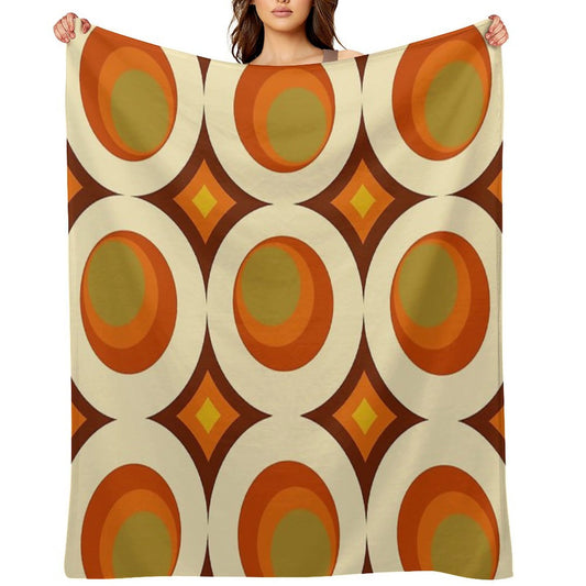 Mid-Century Modern 70s Plush Throw Blanket