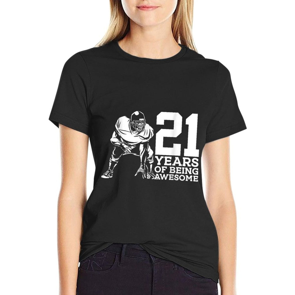 21 YEARS OF BEING AWESOME FOOTBALL 21ST BIRTHDAY  Moisture-wicking T-Shirt