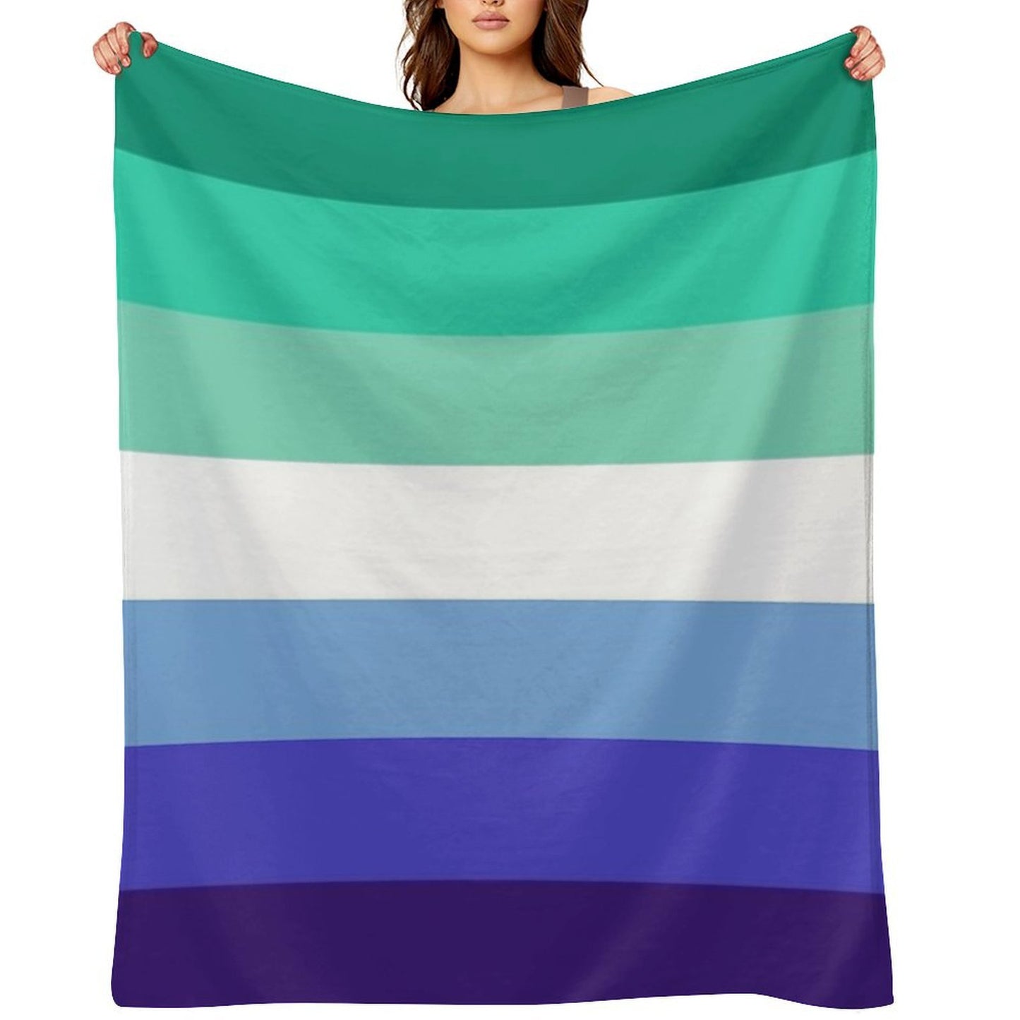 MLM Gay Pride Flag Machine-washable Throw Blanket