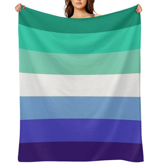 MLM Gay Pride Flag Machine-washable Throw Blanket