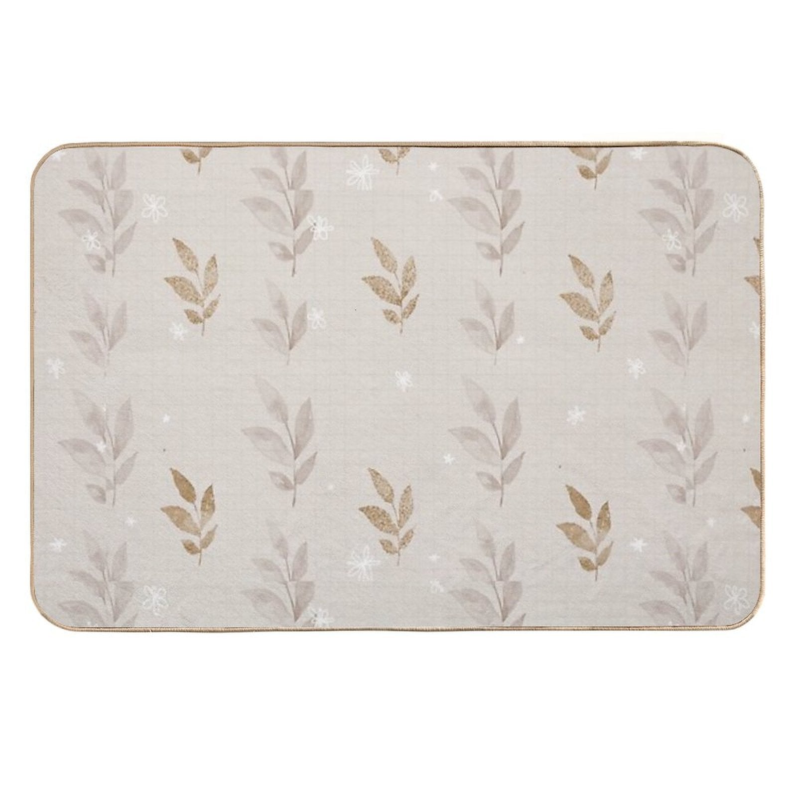 Gold Leaf Print  Versatile Bath Mat