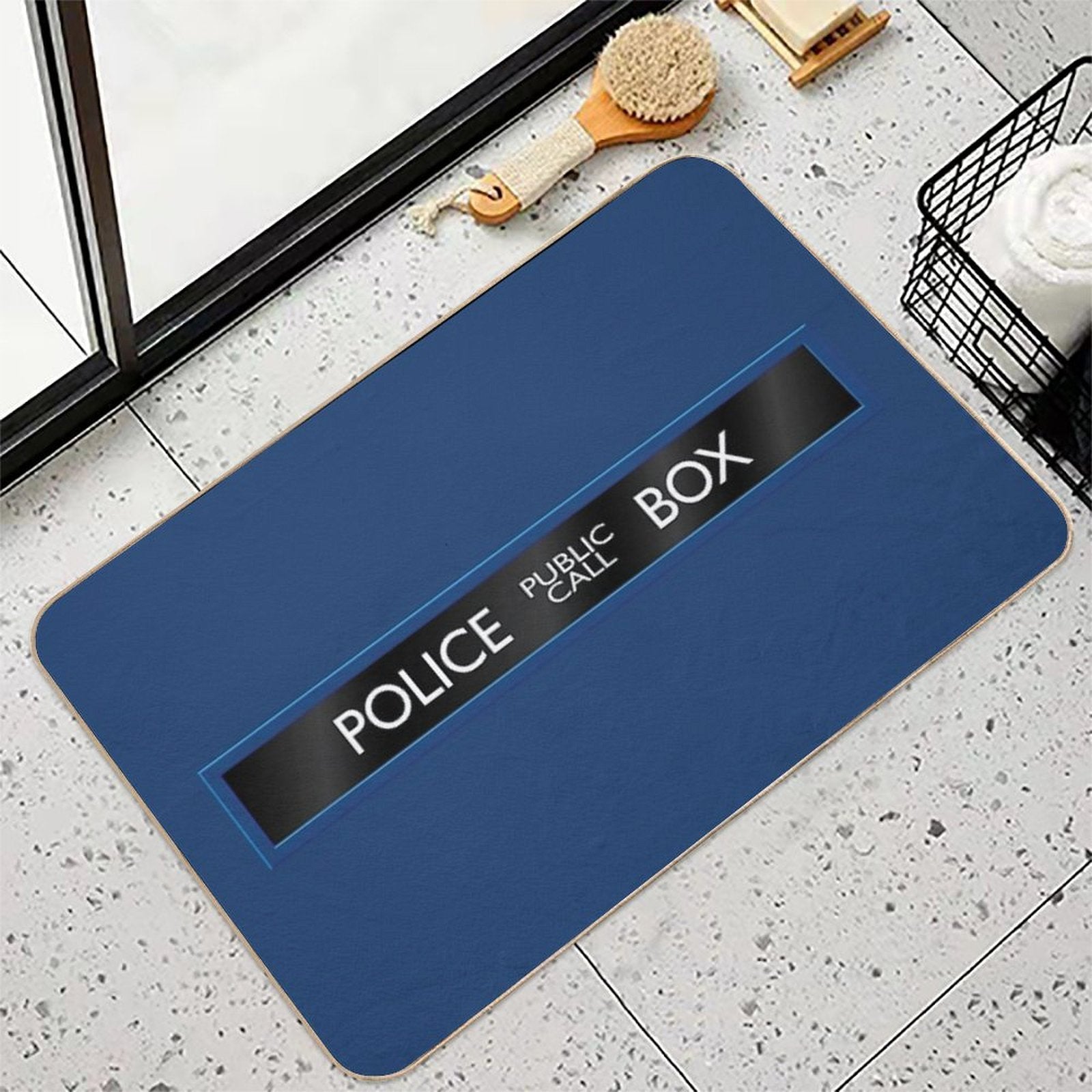 Police Box Durable Bath Mat