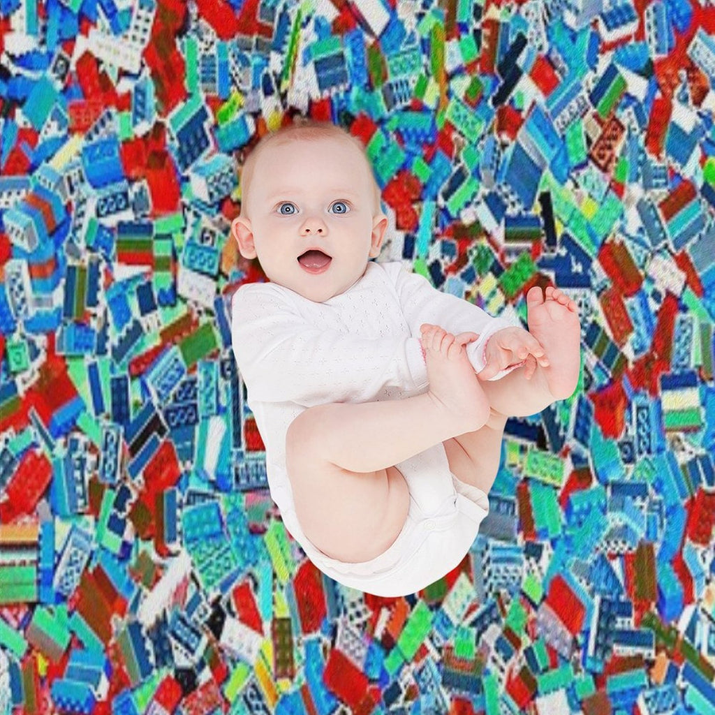 Colorful Building Blocks - Abstract Design Gift-ready Throw Blanket
