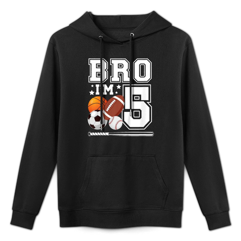 Kids 5th Sports Birthday Party 5 Year Old Boy Birthday Sports Layering Staple Hoodie