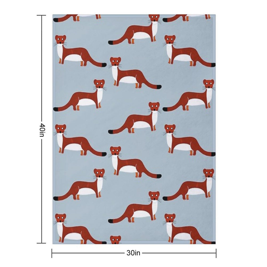 Weasel Compact Throw Blanket