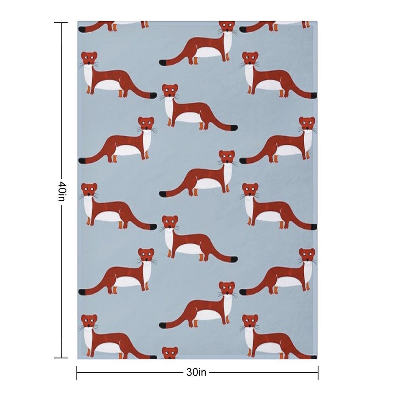 Weasel Compact Throw Blanket