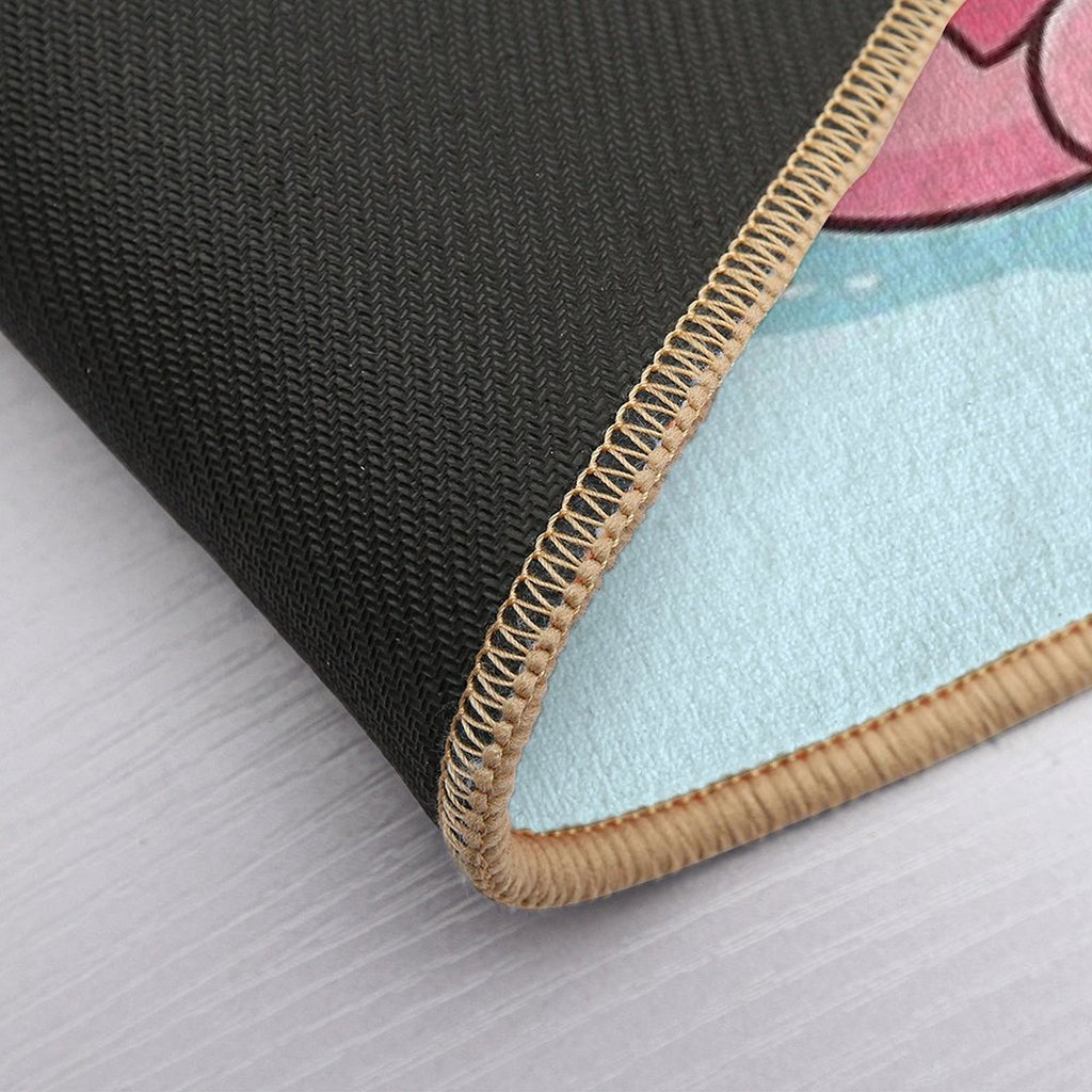 Cute Little Sloth Chilling On Flamingo Pool Float  Long-Lasting Bath Mat