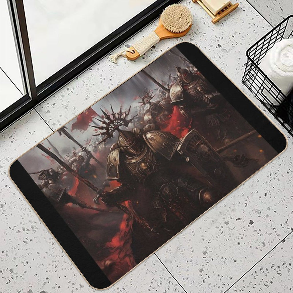 Epic Battle Death to The False Emperor - Dark Fantasy Art  High-Traffic Bath Mat