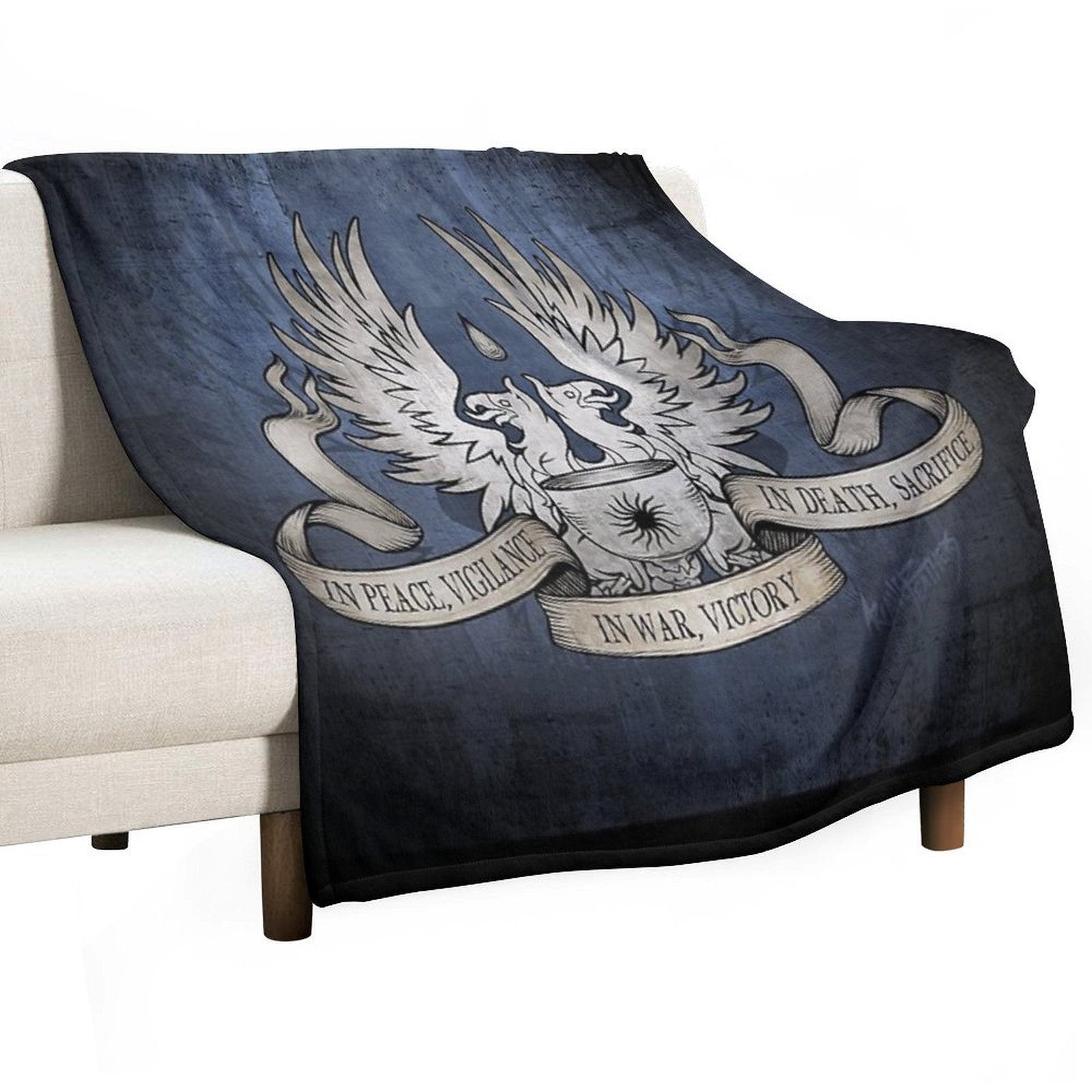 Dragon Age Grey Warden Motto Compact Throw Blanket