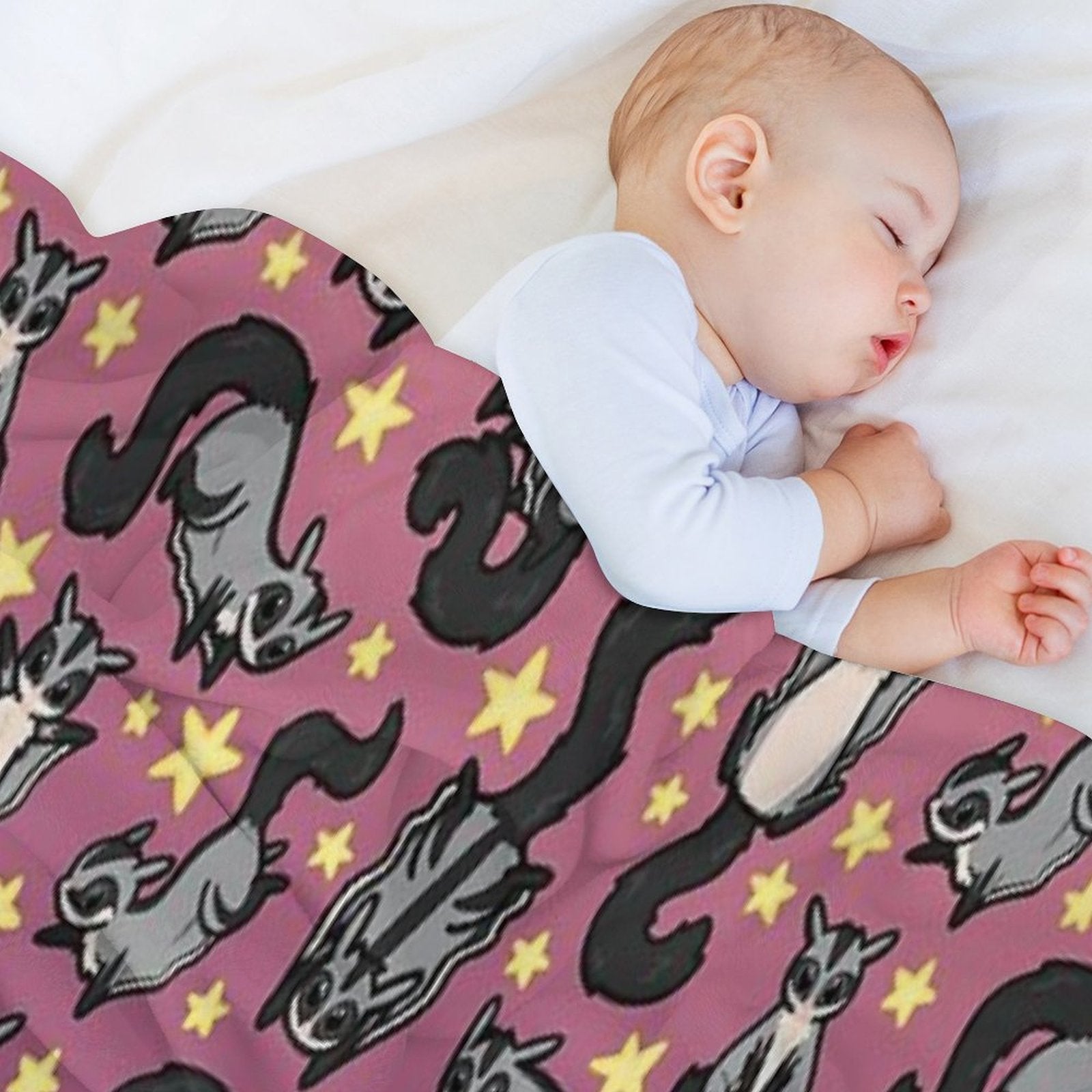 Sugar Glider Pattern Eco-conscious Throw Blanket
