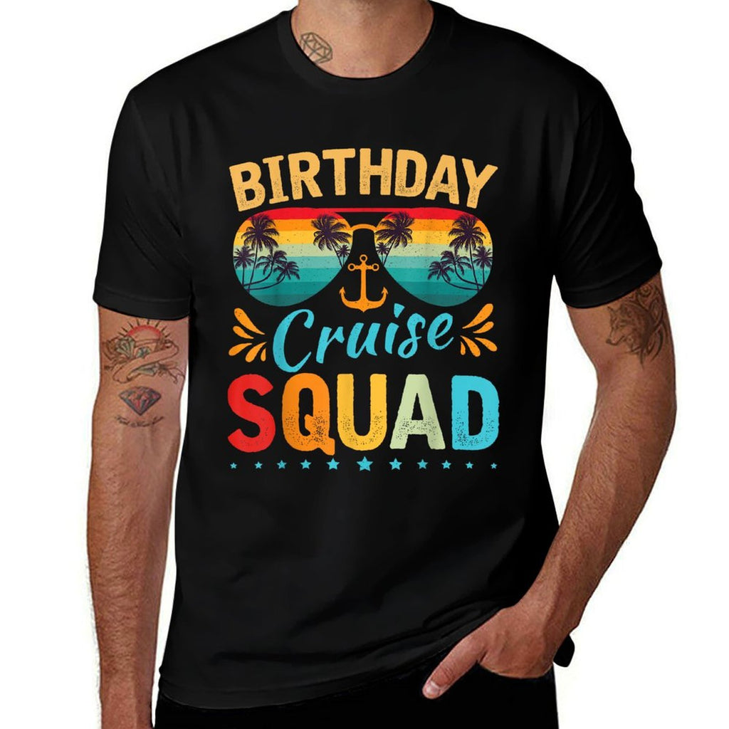 Birthday Cruise Squad Family Birthday Party Vacation  Cotton T-Shirt