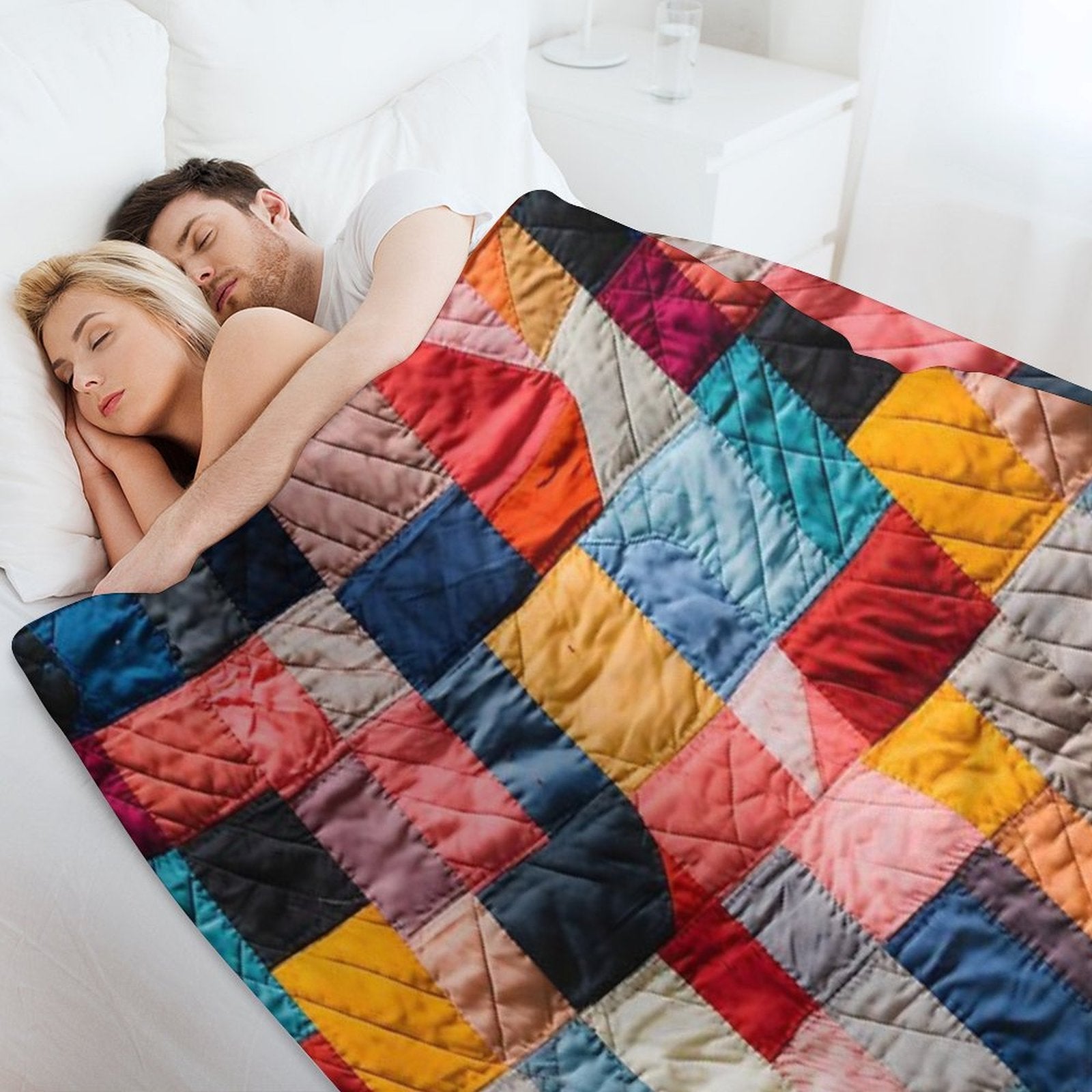 Patchwork Quilt Compact Throw Blanket