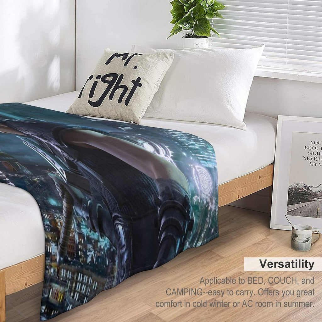 Cloud Final Fantasy VII Remake Compact Throw Blanket