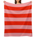 Red And Pink Stripes. Striped Durable Throw Blanket