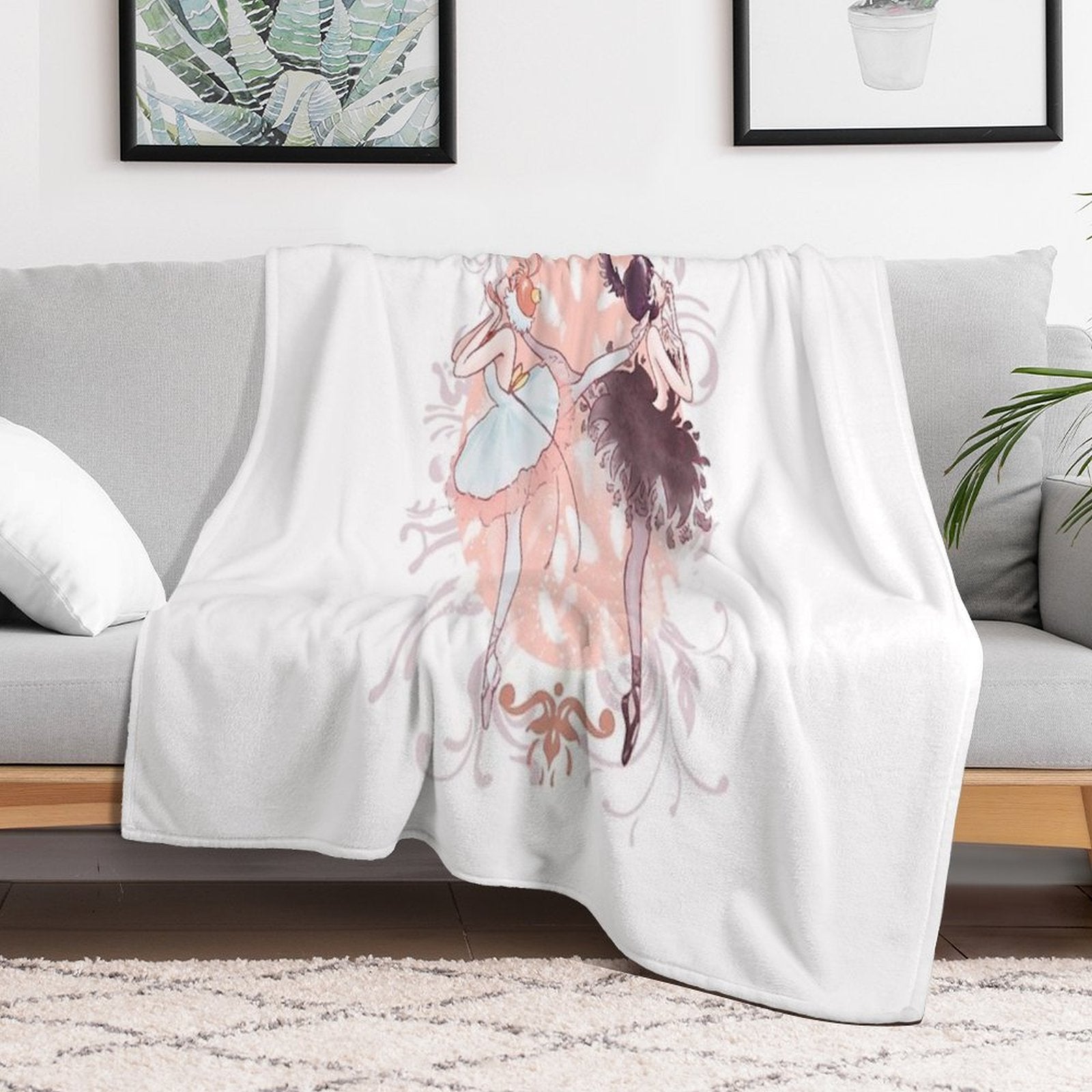 Crow And Duck Easy Care Throw Blanket
