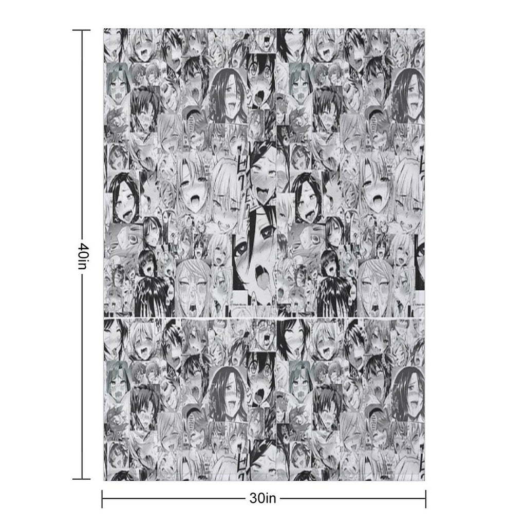 Aygo Hentai Anime Face Plush Throw Blanket