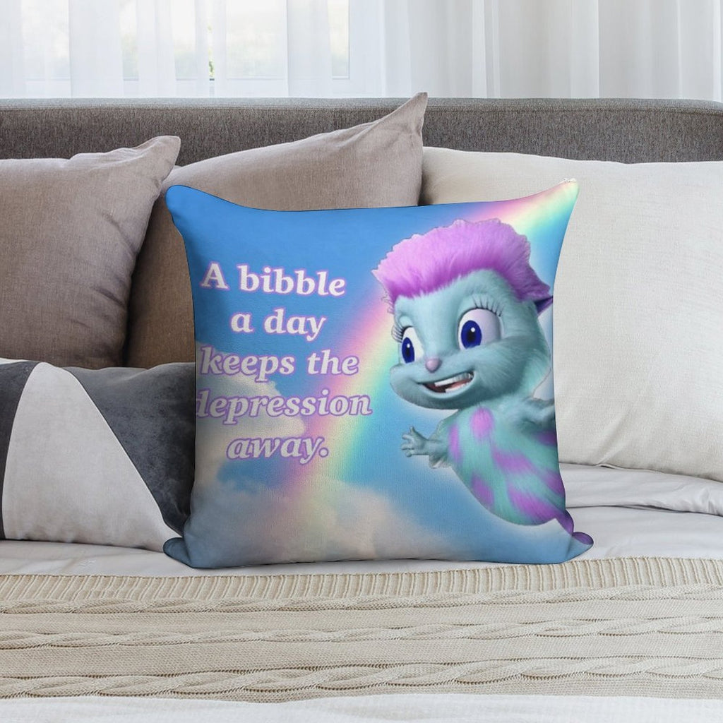 Bibble Motto Soft Gift Ready Throw Pillow