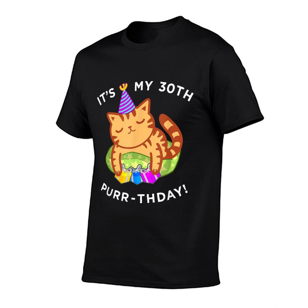Fun 3oth Birthday Cat, My 3oth Purrthday Kitten  Wrinkle-resistant T-Shirt