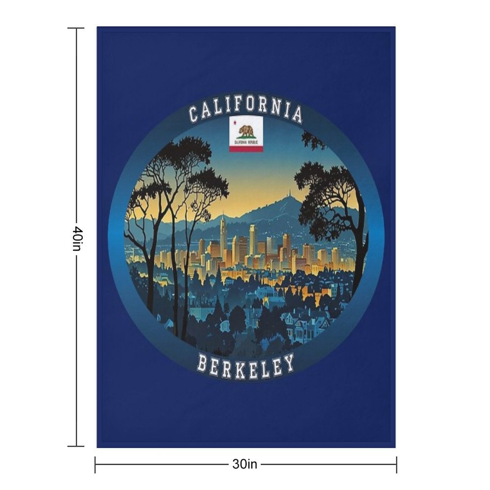 Berkeley California Travel Eco-conscious Throw Blanket