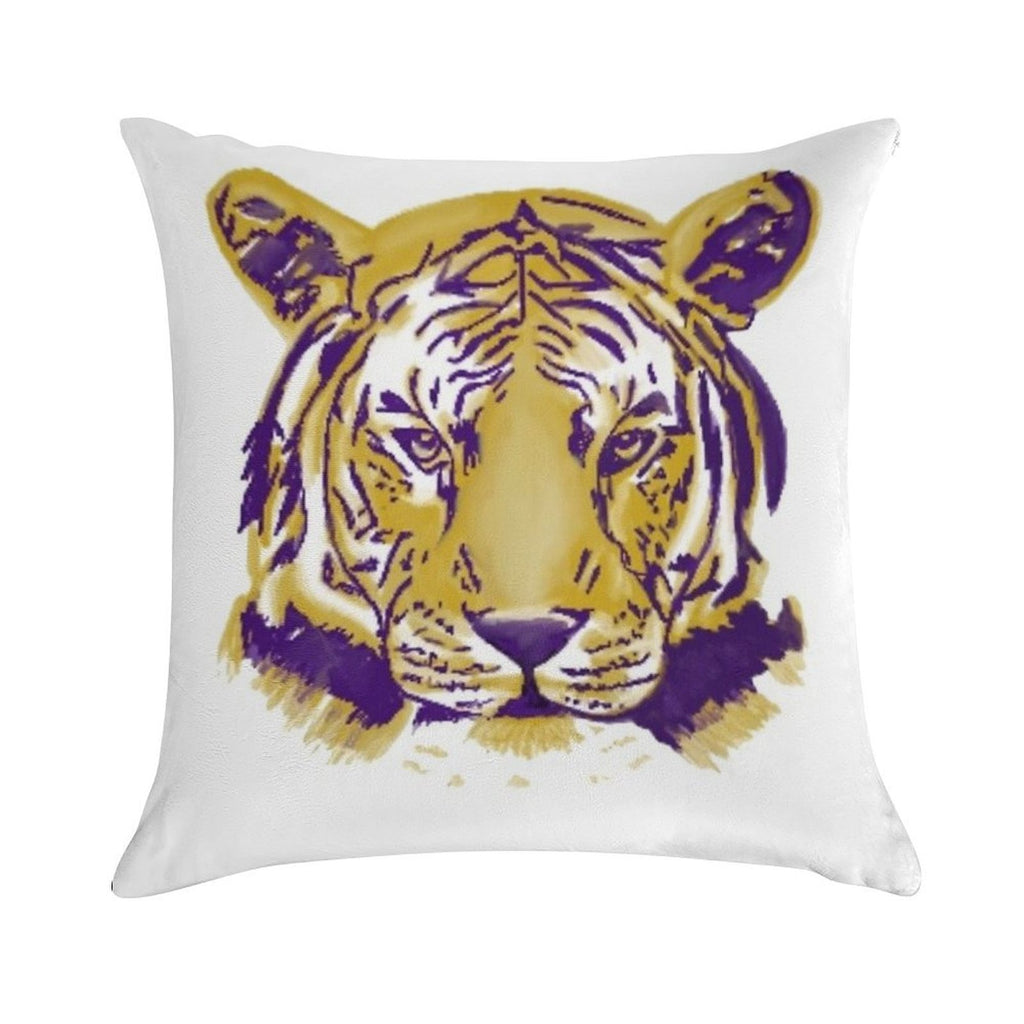 Tiger Full Face Soft Durable Construction Throw Pillow