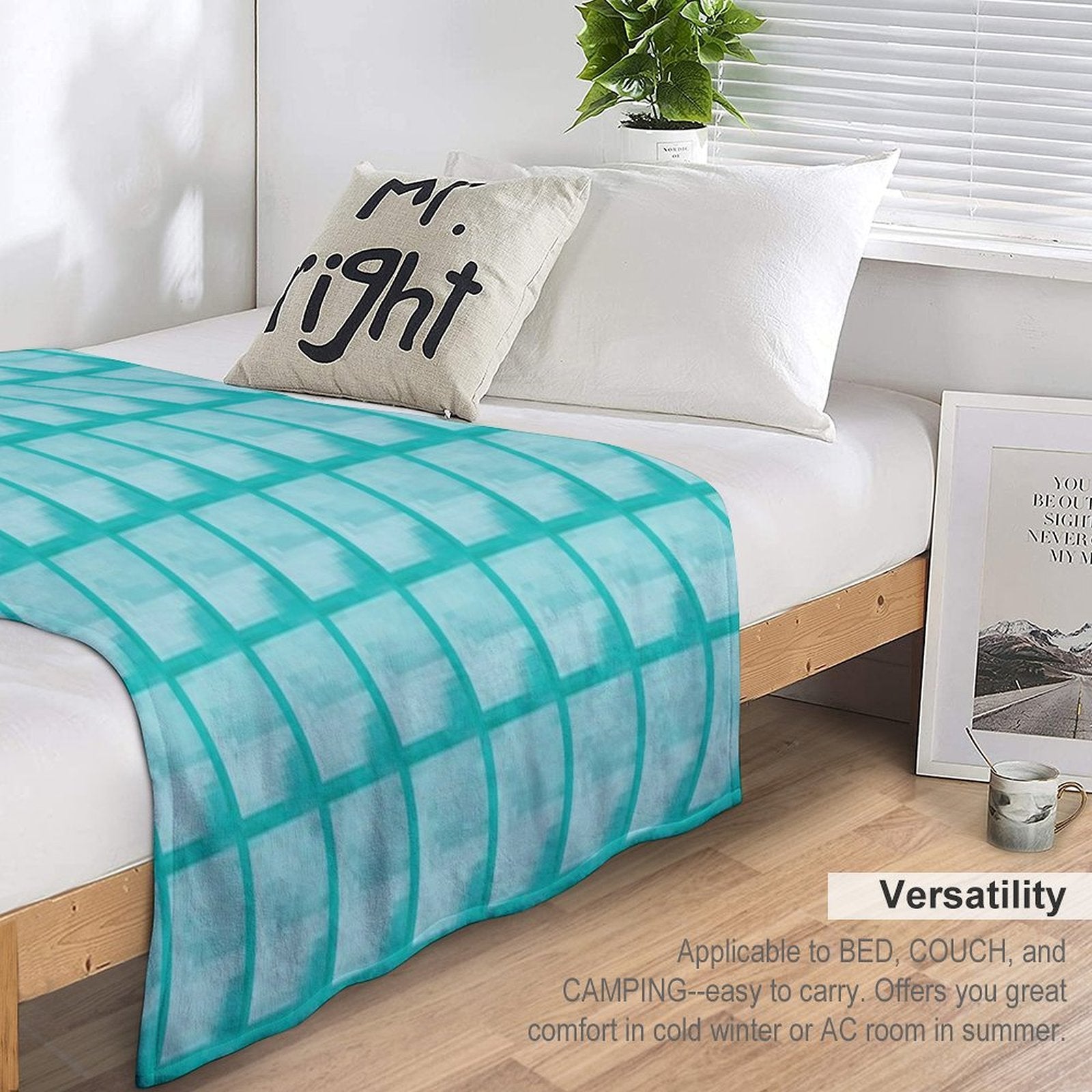 MINECRAFT DIAMOND BLOCK Premium Throw Blanket