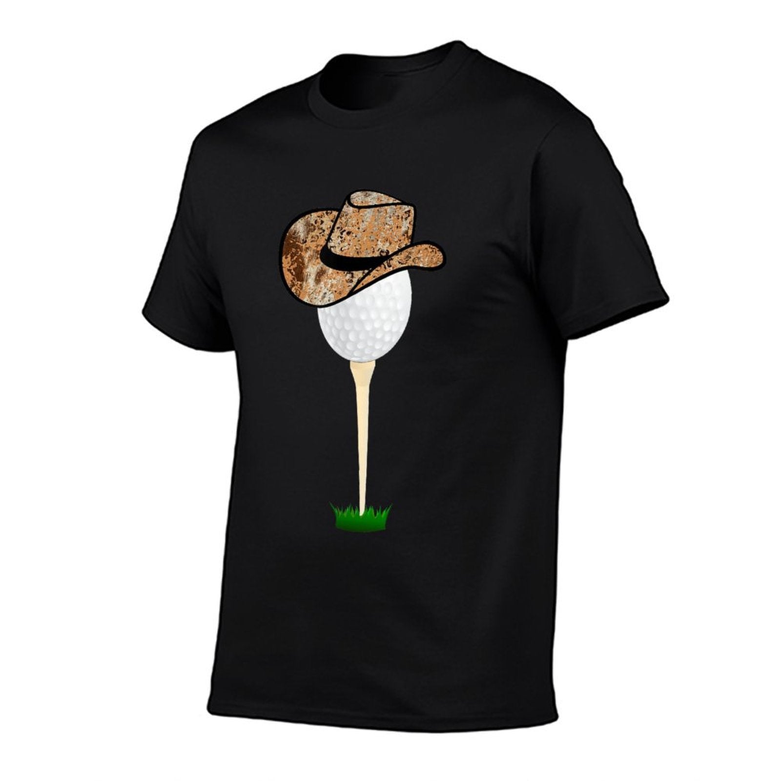 Funny Golfing Cowboy Apparel Holiday Golf Ball  Fade-proof Color T-Shirt