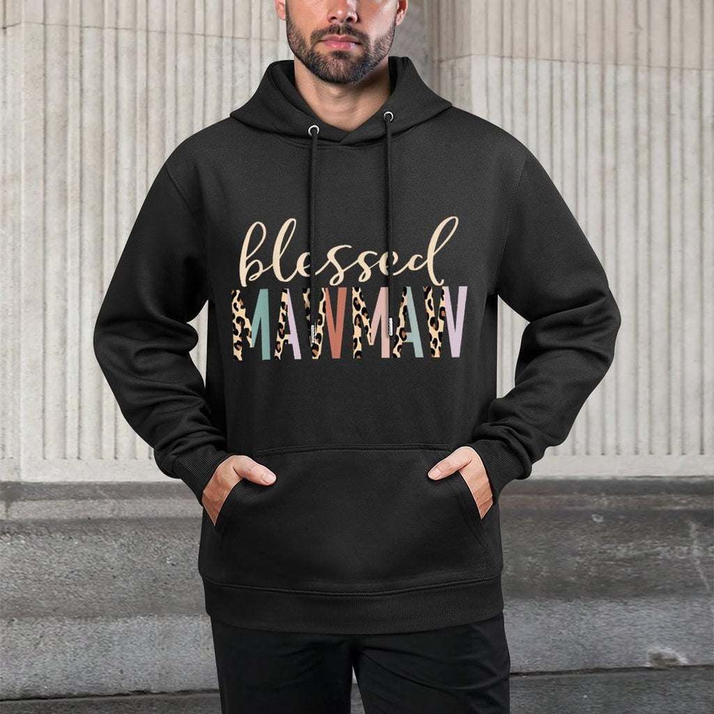 Blessed Mawmaw Cute Leopard Print Layering Staple Hoodie