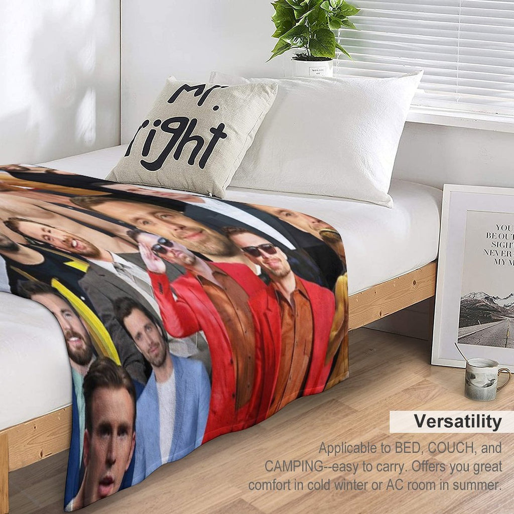 Chris Evans And Sebastian Stan Photo Collage Versatility Throw Blanket