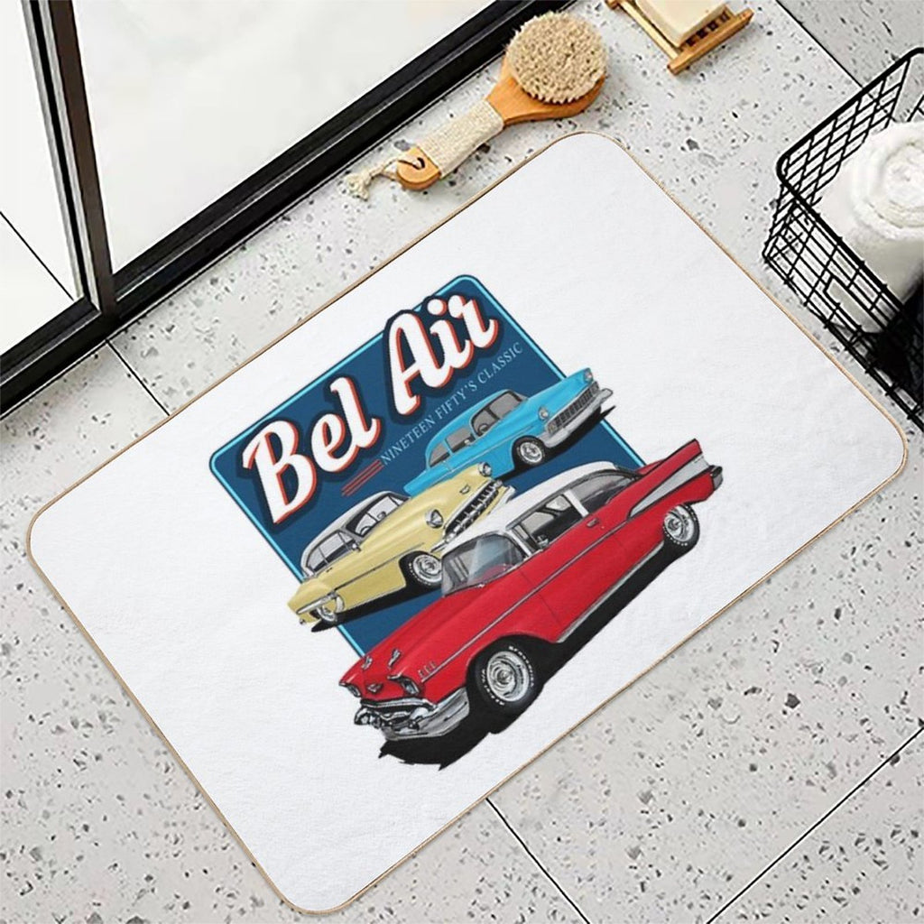 Three Bel Airs Durable Bath Mat