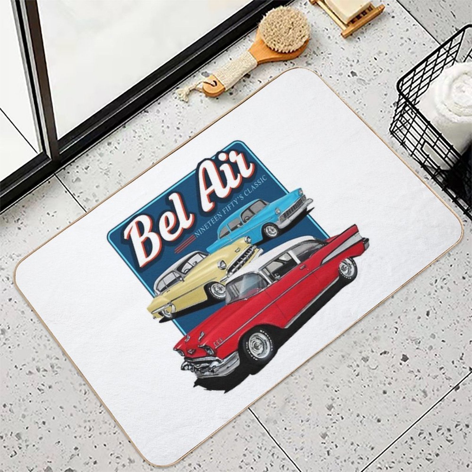 Three Bel Airs Durable Bath Mat