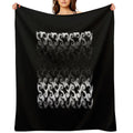 Black And White Curl Pattern. Eco-conscious Throw Blanket