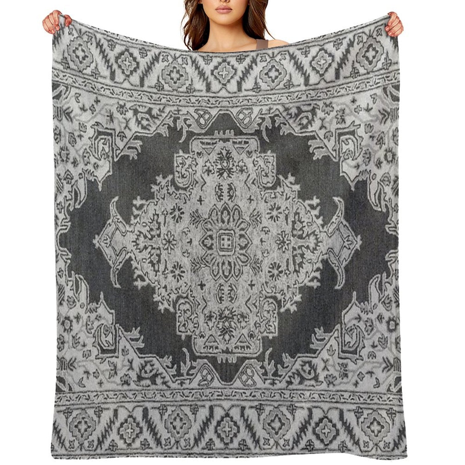 Persian Vintage Bronte Shadow Gift-ready Throw Blanket