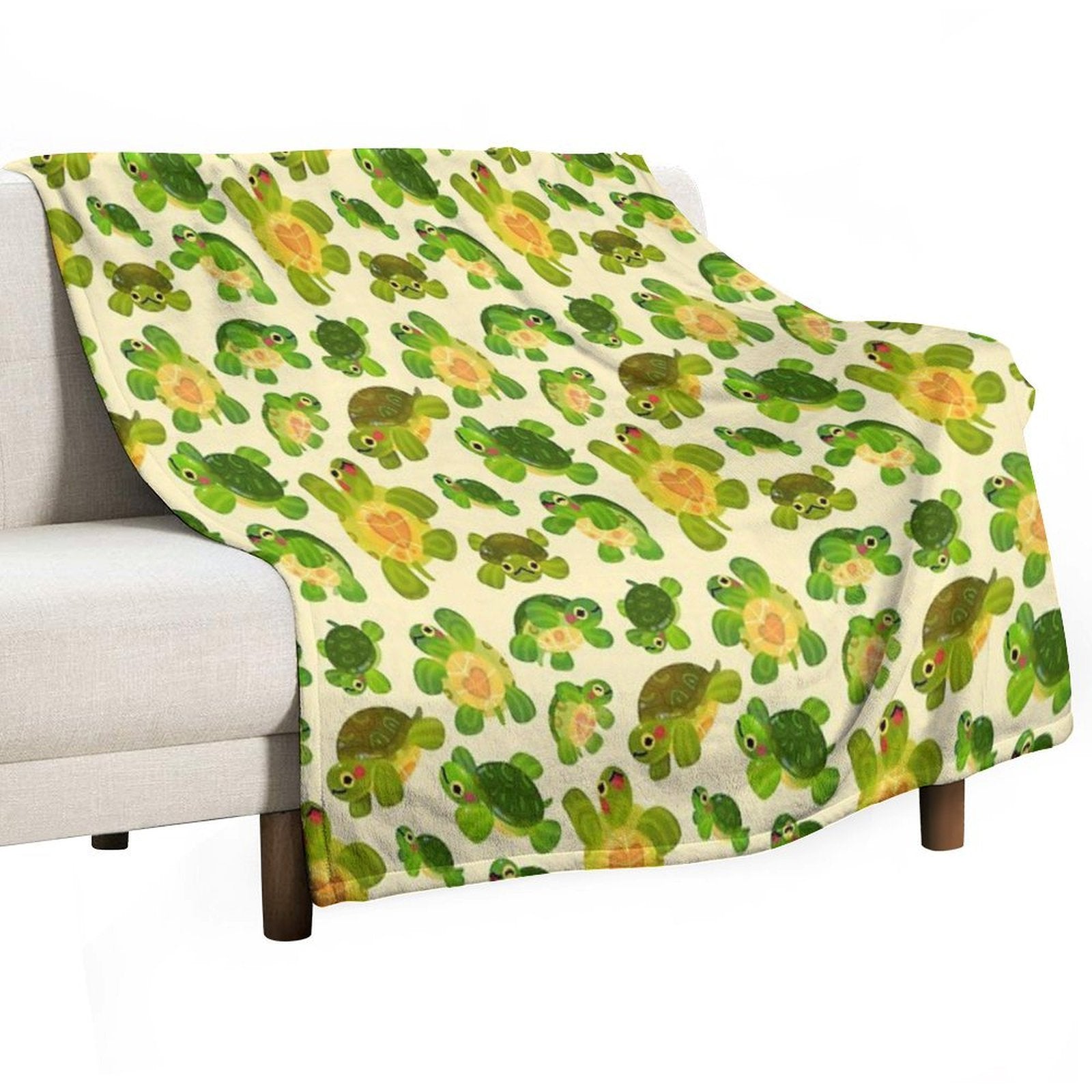 Red-eared Slider - Pastel Easy Care Throw Blanket