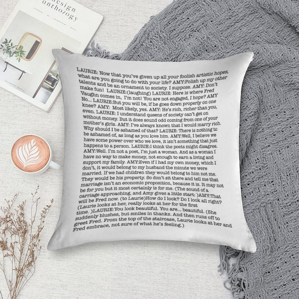 Amy March's Economic Proposition Speech Soft Washable Throw Pillow