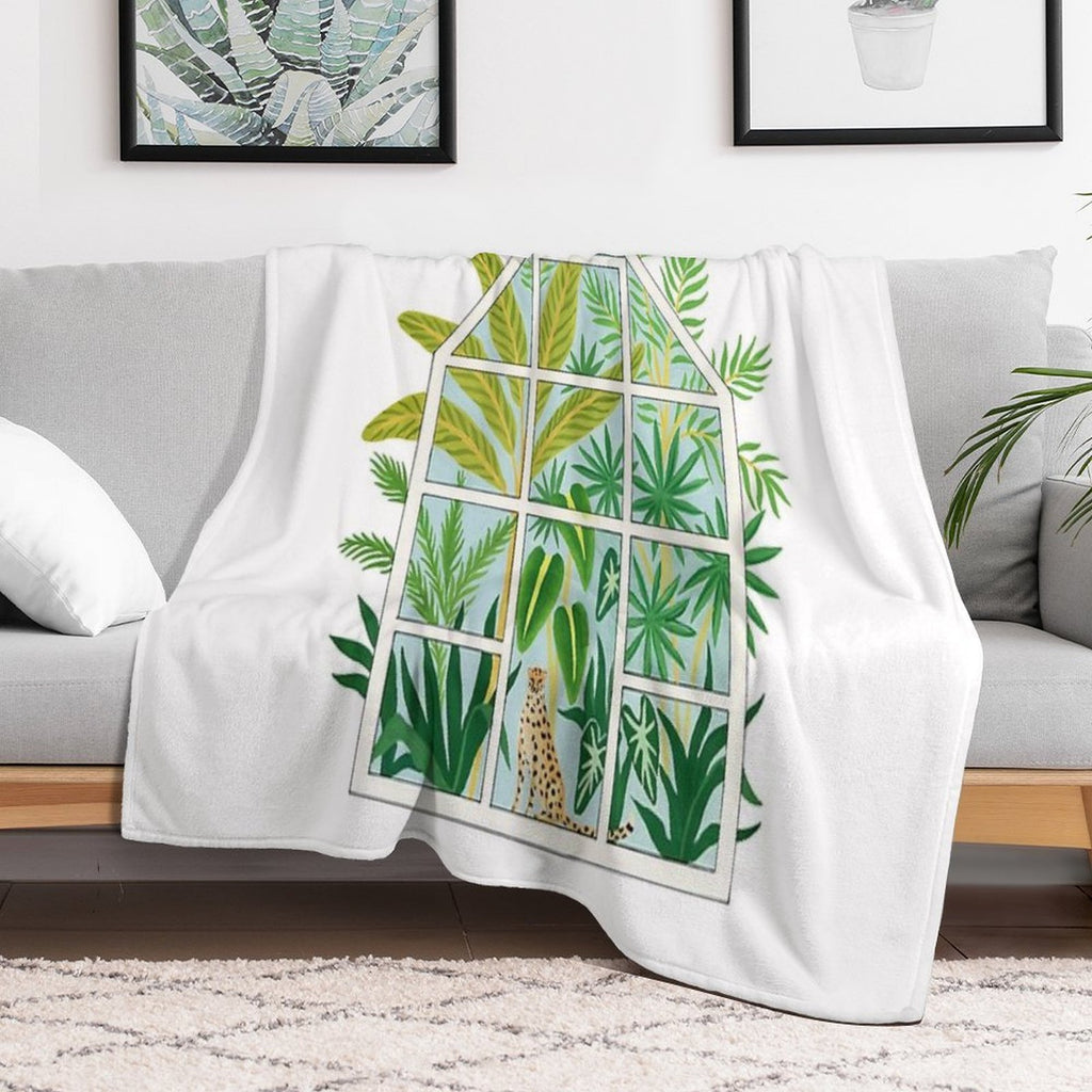 Jungle Greenhouse Velvety-soft Throw Blanket