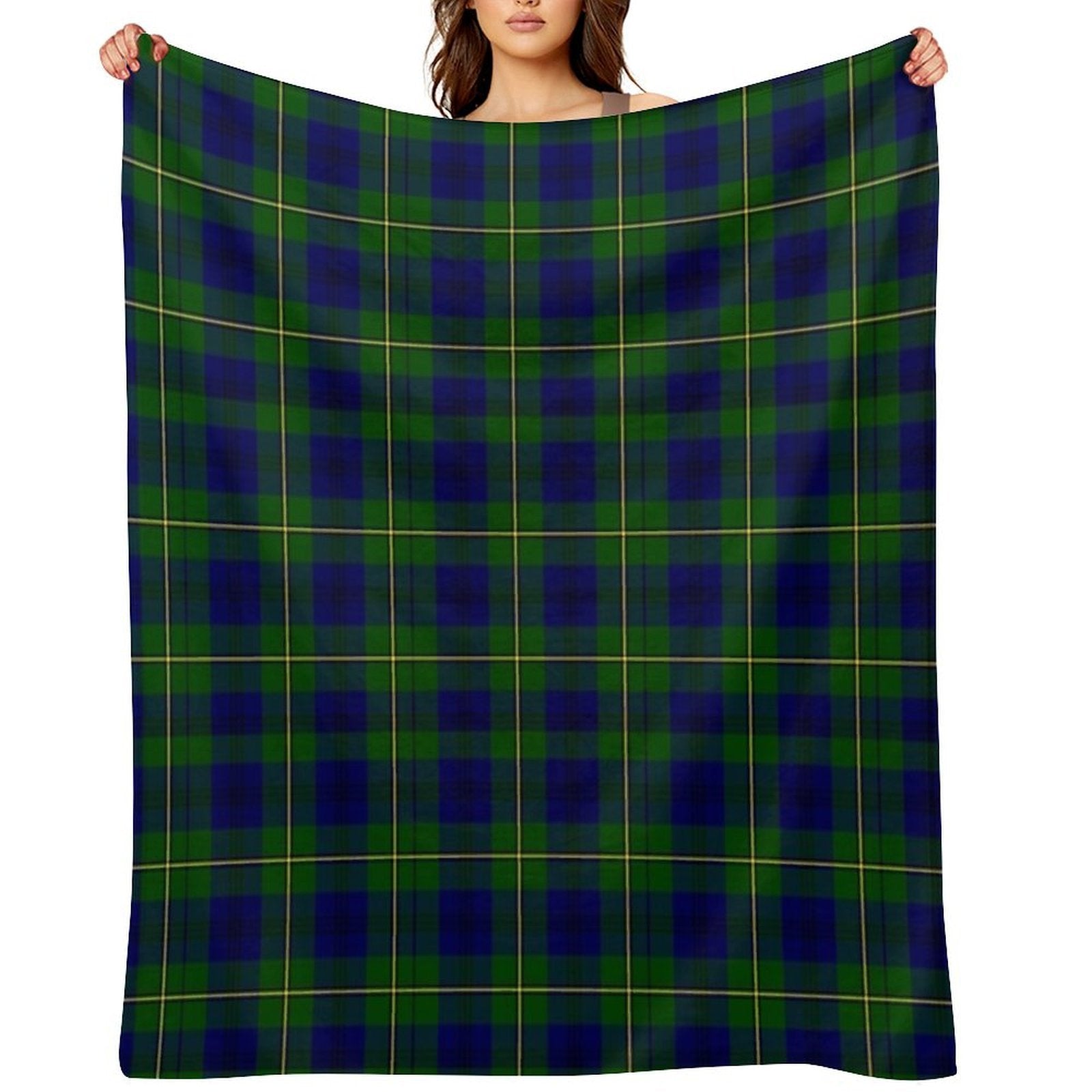 Clan Johnson Tartan Plush Throw Blanket