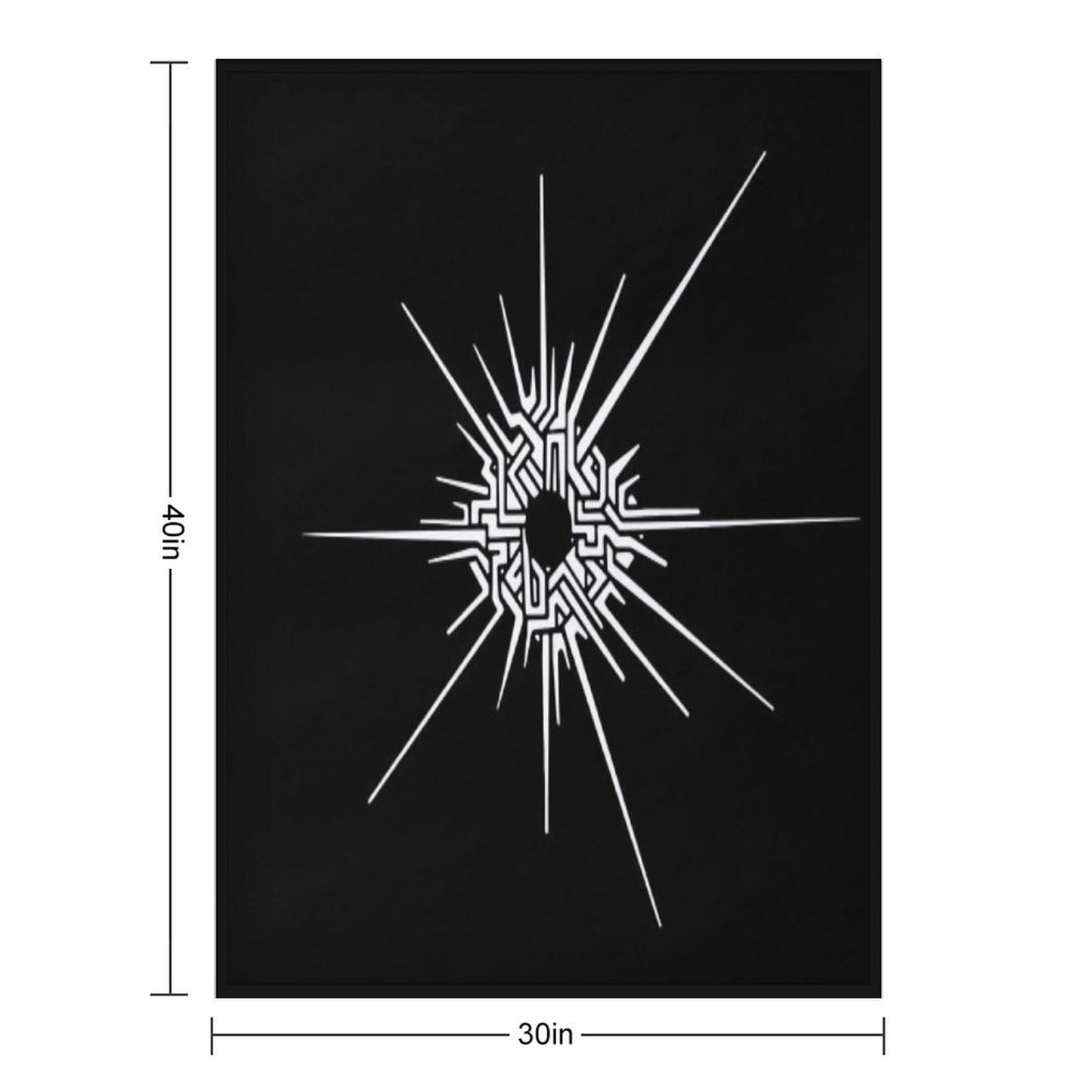Outer Wilds™ - Eye of The Universe (Symbol) [White] Eco-conscious Throw Blanket
