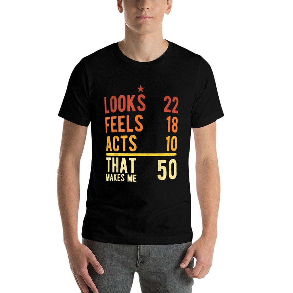 50 Year Old Men Woman Retro Funny 50th Birthday  Easy-care T-Shirt