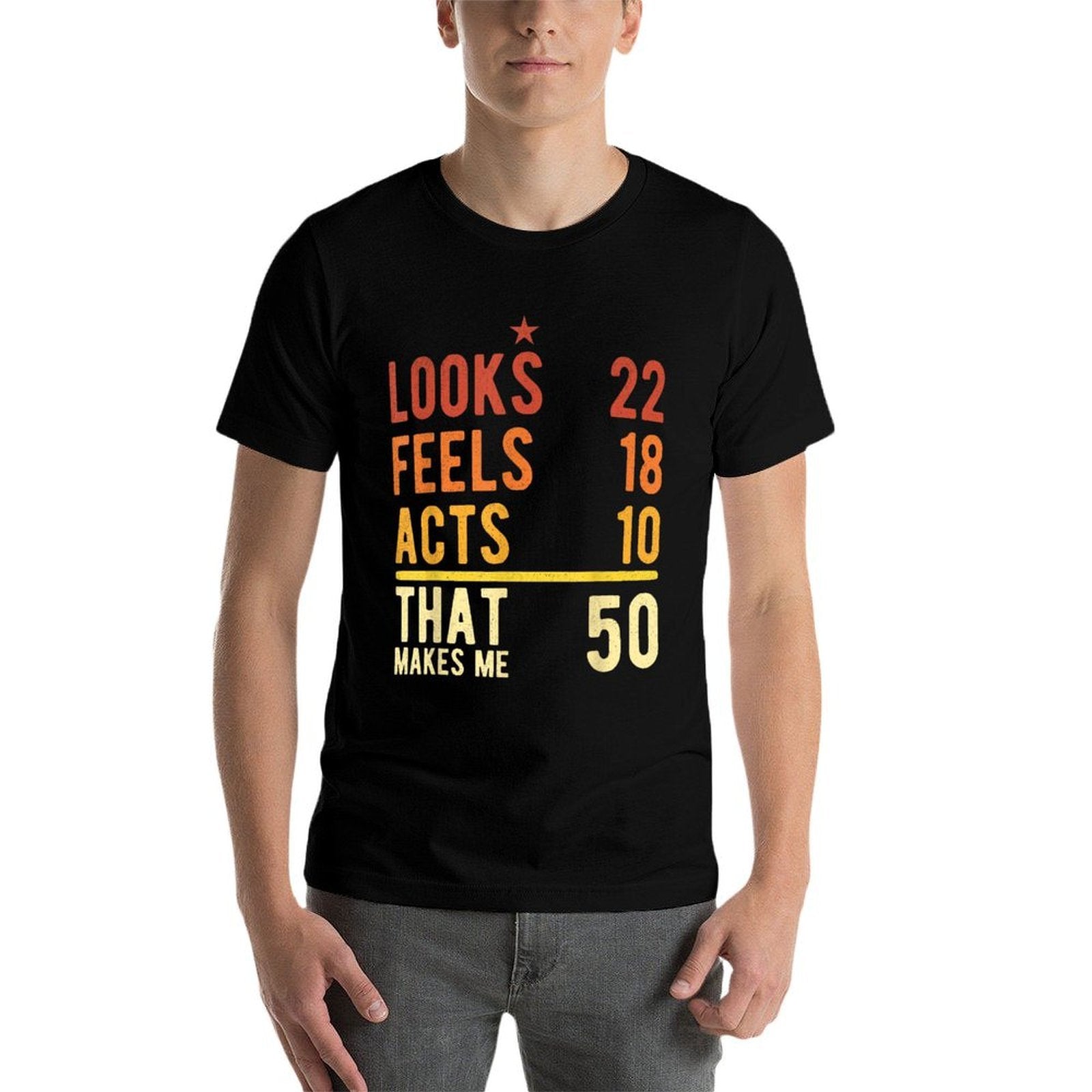 50 Year Old Men Woman Retro Funny 50th Birthday  Easy-care T-Shirt
