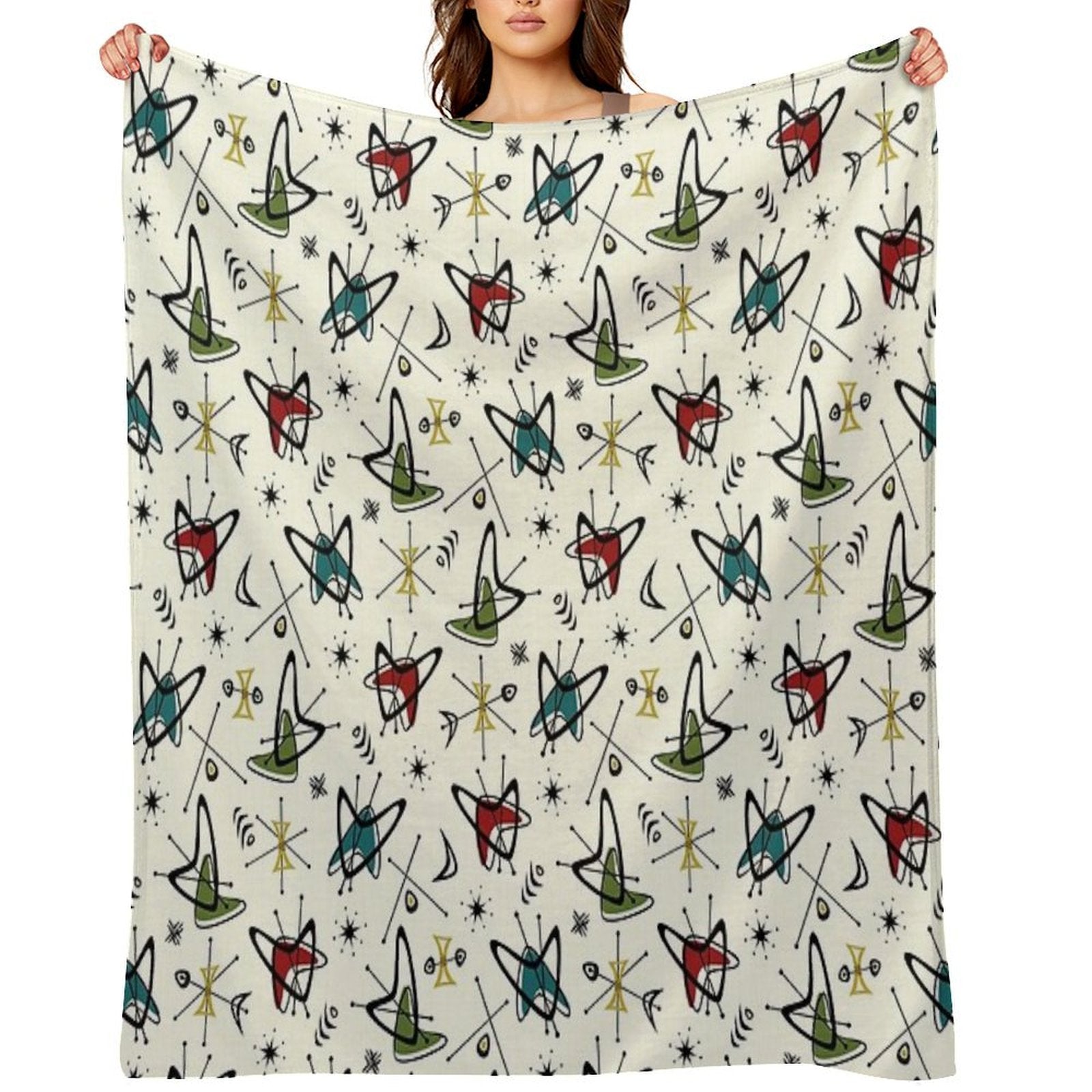 Atomic Boomerang Flashback All-season Throw Blanket