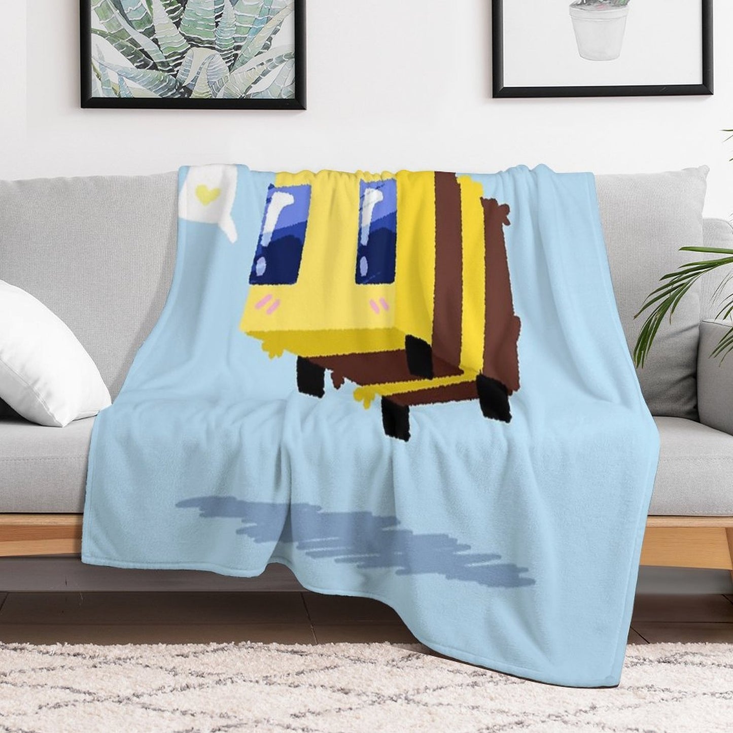 Minecraft Bee Machine-washable Throw Blanket