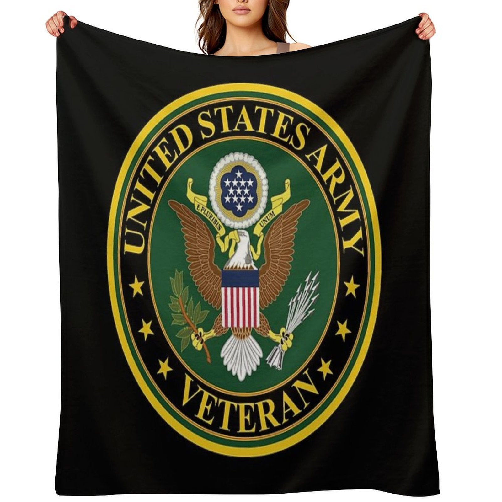 Army - US Army Veteran Shrink-resistant Throw Blanket