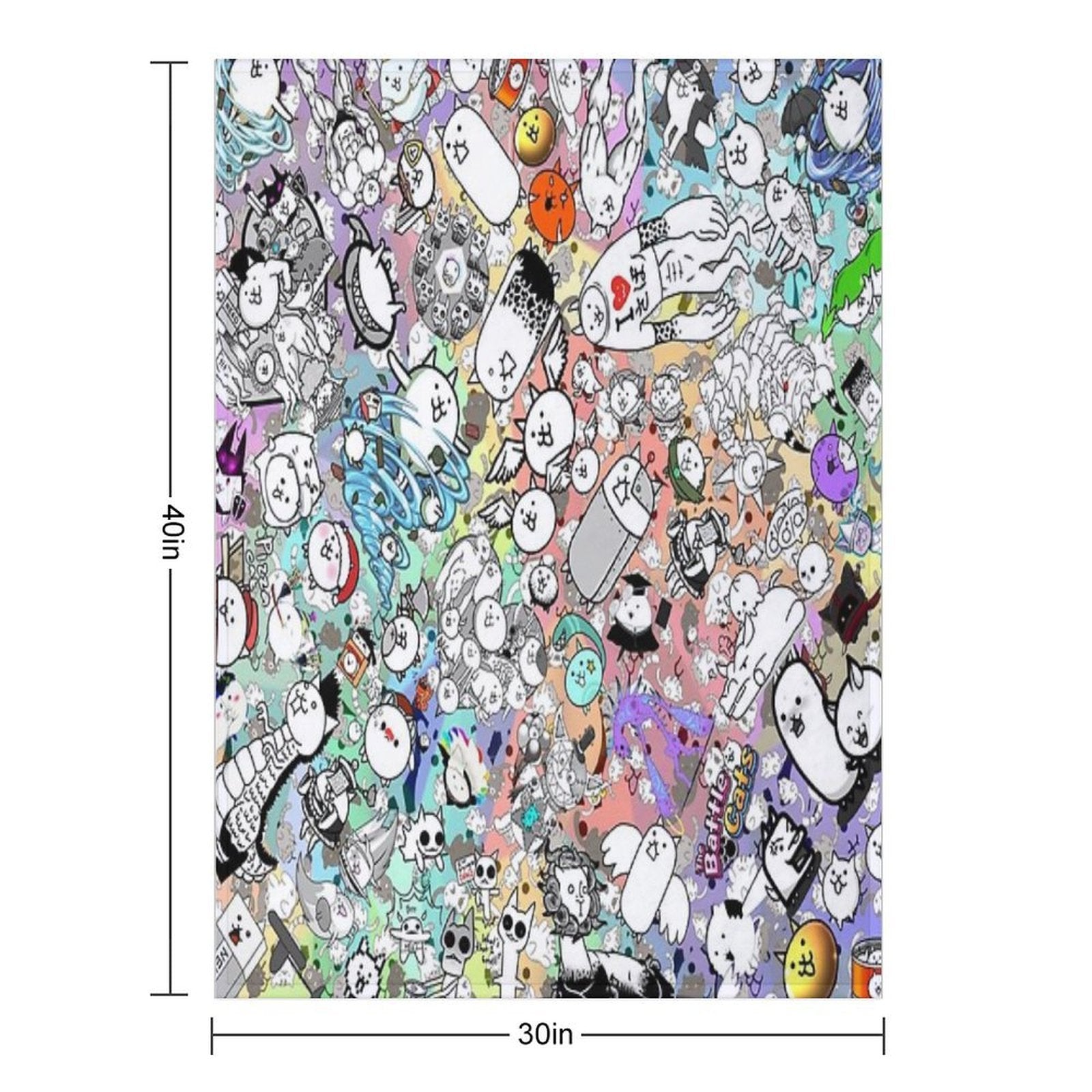 Battle Cats Machine-washable Throw Blanket