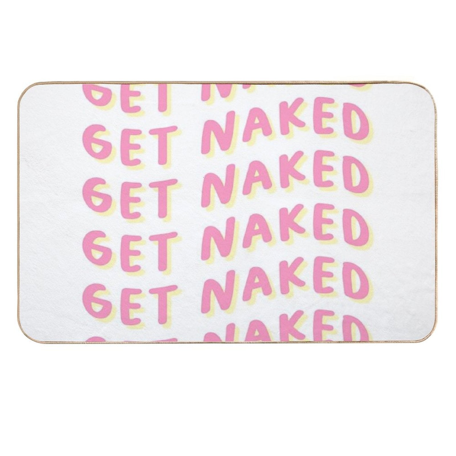 Get Naked - Pink And Yellow  Eco-Friendly Bath Mat