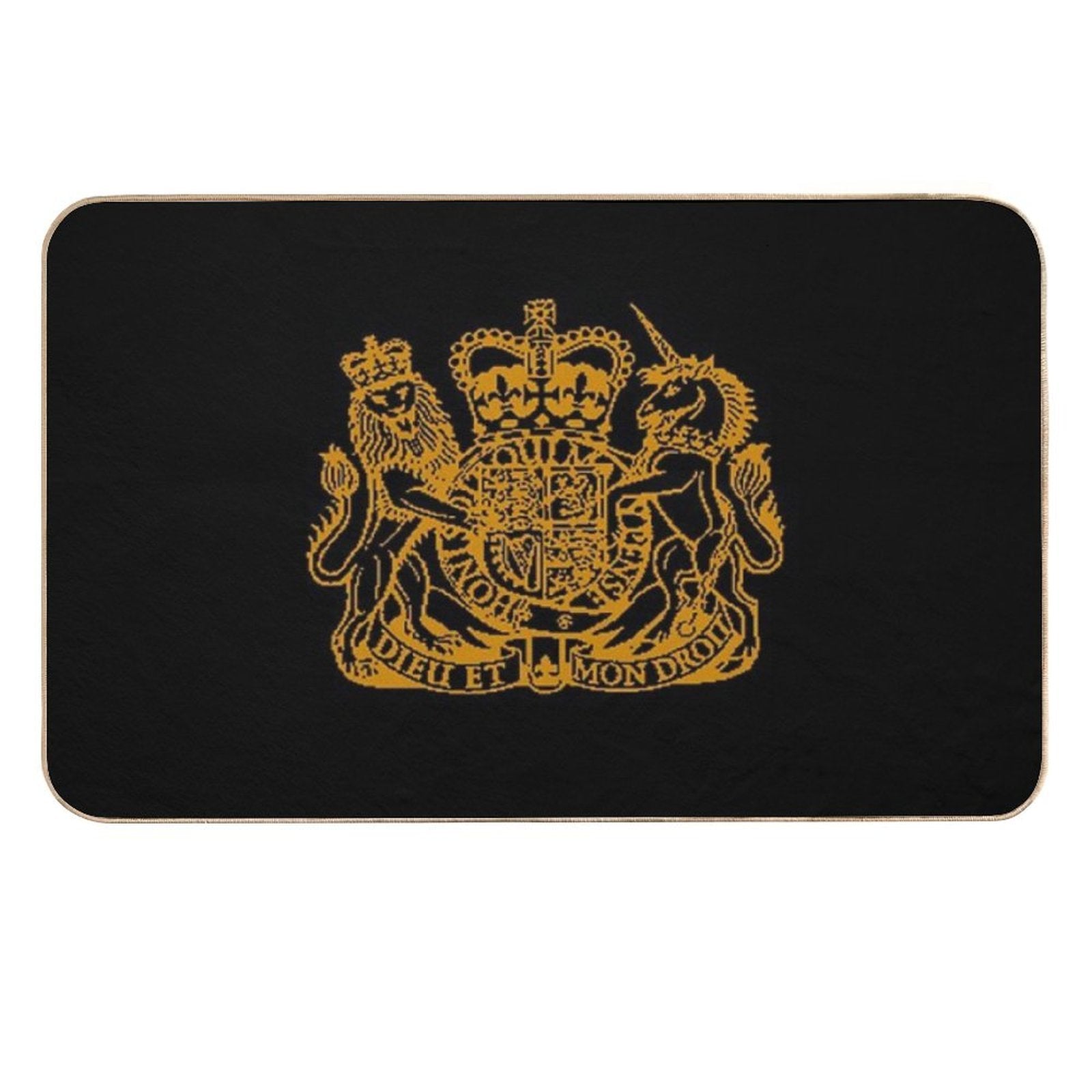 Elizabeth II Royal Coat of Arms Emblem  High-Traffic Bath Mat