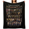 47 Presidents of The United States List (Updated - Including Trump) Premium Throw Blanket