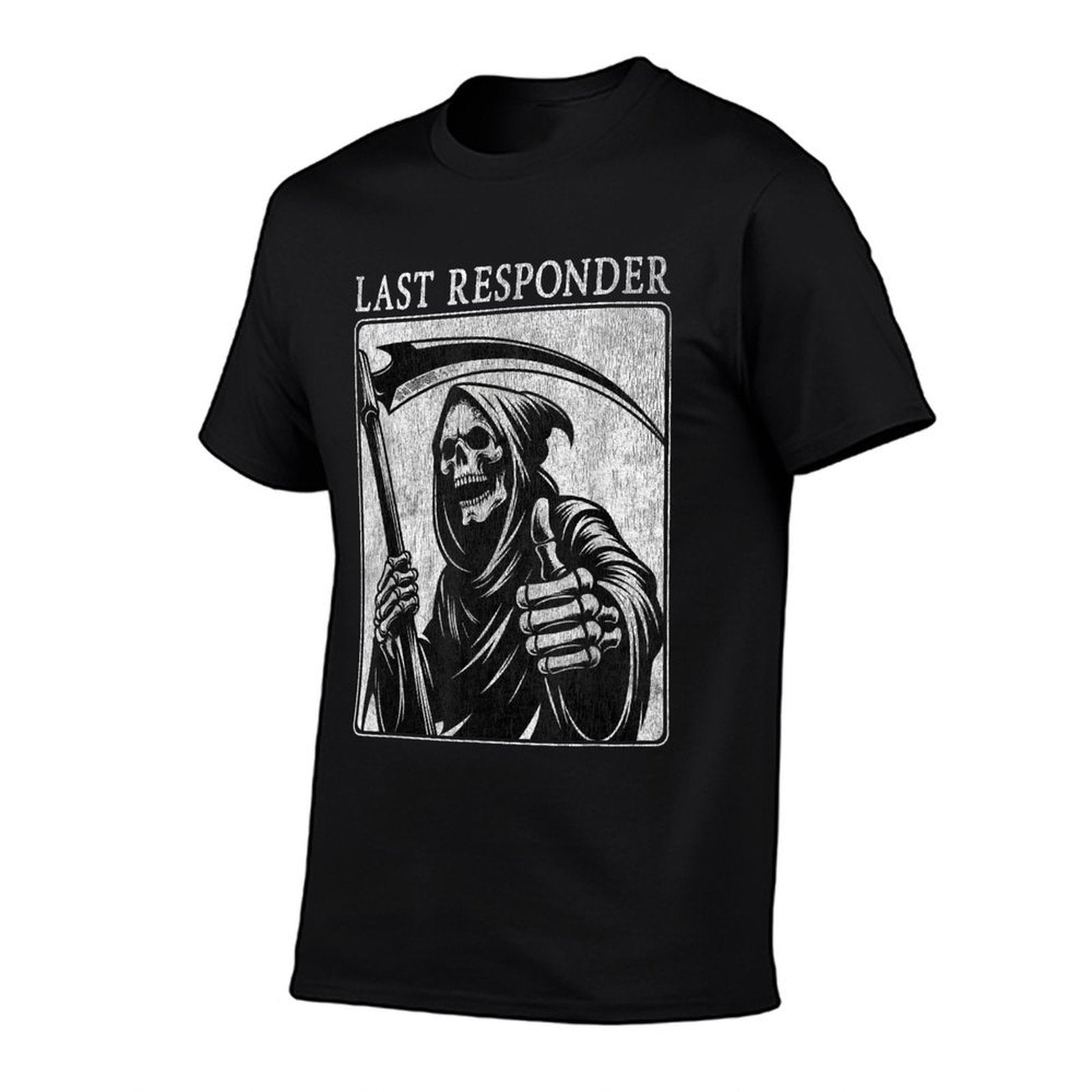 Last Responder Grim Reaper Distressed  Affordable Price T-Shirt